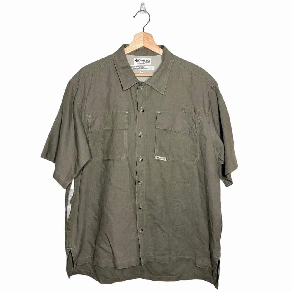 Columbia Mens Sportswear Shirt Button Up Short Sleeve‎ Vented Outdoor Hiking